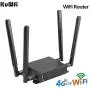 KuWFi 300Mbps 3G 4G LTE Car WiFi Wireless Router Extender Strong Signal Cat6 WiFi Routers with USB Port SIM Card Slot with External Antenna for USA/CA/MX[Not for Verizon]