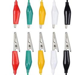 KAIWEETS 30PCS Alligator Clips with Wires Test Leads Set Soldered Current Probe Wires for Circuit Connection/Electrical Testing, Suitable for Experiments/Fluke/AstroAI/Etekcity/Crenova (30 PCS)