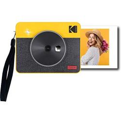 Kodak Mini Shot 3 Retro 2-in-1 Portable 3x3” Wireless Instant Camera & Photo Printer, Compatible with iOS, Android & Bluetooth, Real Photo HD 4Pass Technology & Laminated Finish – Yellow