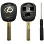 Horande Replacement Keyless Entry Remote Control Key Fob Case cover Fit for ES GS GX IS LS LX RX SC IS300 IS330 ES330 RX330 RX350 LX470 GX470 Key Fob Shell Cover With Blade (2PCS)