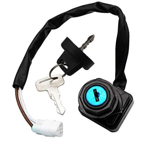 KIPA Key Ignition Switch For KAWASAKI Prairie 360 KVF360 KVF 360 4x4 2003-2012, KLF300 B17 BAYOU 300 2004, KFX450R 2008-2014, KVF400 Prairie 400, ATV OEM Part # 27005-1229 2-Positions