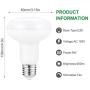 Flood Light Bulb, E26 Base, BR25 LED Bulb for Indoor/Outdoor Downlight Recessed Can Light, Dimmable, 9W=75W, 2700K Warm White Bulb, 900LM, 4-Pack