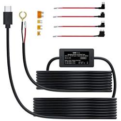 Vantrue 11.5ft Type C USB 12V 24V to 5V Dash Cam Hardwire Kit with Mini, ACS, ATO, Micro2 Add a Circuit Fuse Holders, Low Voltage Protection for N4, N2S Dash Cam