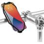 Bone Bike Tie 4 Bike Phone Mount for Handlebar, Bicycle / Motorcycle Universal Cell Phone Holder for 4.7'' - 7.2'' , Face ID Compatible, Ultra Light Silicone Bike Accessories - Black