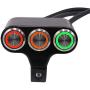 Three-Position Aluminum Alloy Faucet Motorcycle Handlebar Switch with Self-Locking Self-Reset Button Horn / Flameout / Start / Ignition Switch with Indicator Light Electric Car ATV Switch