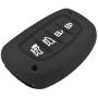 Coolbestda Silicone Key Fob Cover Keyless Entry Holder Remote Case for 2018 2017 2016 Hyundai Tucson Elantra Sonata Smart 4Buttons (NOT FIT Flip/Pop Out/Folding Key