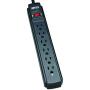 Tripp Lite 6 Outlet Surge Protector Power Strip, 6ft Cord, 790 Joules, Black, & $20,000 INSURANCE (TLP606B)