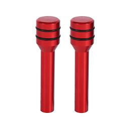 Qiilu 2Pcs Universal Car Truck Aluminum Interior Door Lock Knob Pins Cover(Red)