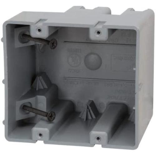 Madison Electric Products MSB2G Two Gang Device Box with Depth Adjustable, Heavy Duty 42lb
