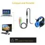 MillSO Headset Splitter 3.5mm for Computer CTIA Jack Headset Adapter Mic and Audio Headphone Splitter Cable with Separate Microphone and Headphone Connector for Gaming Headset to PC - 8inch/20CM Black