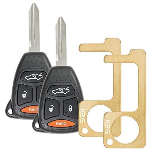 Keyless2Go Replacement for Keyless Key Fob 4 Button KOBDT04A and OHT692427AA Comes with Hero Touchless Key (2 Pack)