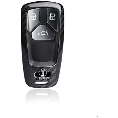 M.JVisun Genuine Carbon Fiber Key Fob Cover for Audi A4 A4L A5 A6 A7 A8 Q5 Q7 R8 RS Q3 RS4 RS5 RS7 S4 S5 S6 S7 S8 SQ5 SQ7 TT TTS TT-RS Smart Car Remote Key, Car Key Fob Case for Men Women - Black M.JVisun Genuine Carbon Fiber Key Fob Cover for Audi A4 A4L A5 A6 A7 A8 Q5 Q7 R8 RS Q3 RS4 RS5 RS7 S4 S5 S6 S7 S8 SQ5 SQ7 TT TTS TT-RS Smart Car Remote Key, Car Key Fob Case for Men Women - Black