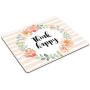 Smooffly Custom Original Nature Series Mouse Pad Romantic Wreath with Quote Think Happy