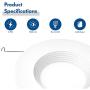 Hyperikon 6 Inch LED Recessed Lighting, 14W=75W 5 Inch, Retrofit Dimmable Downlight Flushmount Ceiling Can Lights, UL, Daylight White, 16 Pack