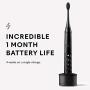BURST Electric Toothbrush with Charcoal Sonic Toothbrush Head, Black