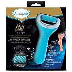 Amopé Pedi Perfect Wet & Dry Rechargeable Foot File, Regular Coarse