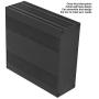 Split Type Electronic Project Case, Aluminum Box, DIY Anti-thunder Black Wire Drawing for Electronic Products Heat-dissipating