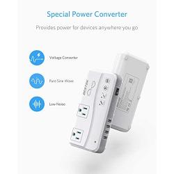 [ Low Noise ] BESTEK International Power Converter, Pure Sine Wave Voltage Converter Adapter 100-240V to 110V - Universal Travel Adapter and Converter for Europe/UK/China/Australia and More