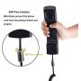 Telephone Cord Detangler, Traodin Male to Female 2 Pcs 360 Degree Rotating Landline Cable, Anti-Tangle Phone Cable Used Home or Office(360°RJ9 4P4C Black Long)