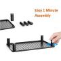 Husky Mounts Monitor Riser Laptop Stand, Adjustable Legs, Stackable, 14.5'' x 9.25'' x 3.25'' Max Height, Matte Black Steel (Black, 2-Pack)