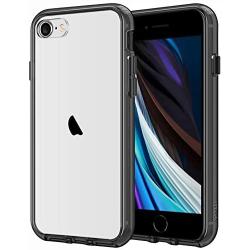 JETech Case for iPhone SE 2020 2nd Generation, iPhone 8 and iPhone 7, 4.7-Inch, Shockproof Bumper Cover, Anti-Scratch Clear Back (Dark Grey)