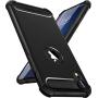iPhone XR Case with Card Holder and[Screen Protector Tempered Glass x2Pcs] SUPBEC Protective Ultra-Thin-Slim Cover with Silicone TPU Shockproof Rubber Wallet Case for iPhoneXR 6.1''-Black