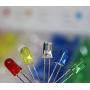 DiCUNO 450pcs (5 Colors x 90pcs) 5mm LED Light Emitting Diode Round Assorted Color White/Red/Yellow/Green/Blue Kit Box