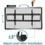 JUSTSTONE Tilt TV Wall Mount Bracket for 40-90 Inches LED, Plasma Flat Screen Curved TVs, TV Mount with VESA 800x400mm, Fits 16'' to 24'' Studs and Loading Capacity 165 lbs, Low Profile and Space Save