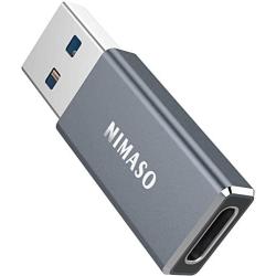 USB C to USB Adapter,NIMASO USB C to USB 3.0 Adapter, USB A to C Adapter 5Gbps Sync Fast Charging Audio Output Both Sides for iPhone 11,Airpods iPad,Samsung Note 10 S20 S20+ S9 S8,Google Pixel,Laptops
