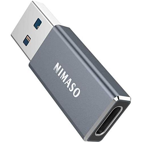 USB C to USB Adapter,NIMASO USB C to USB 3.0 Adapter, USB A to C Adapter 5Gbps Sync Fast Charging Audio Output Both Sides for iPhone 11,Airpods iPad,Samsung Note 10 S20 S20+ S9 S8,Google Pixel,Laptops