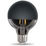 Feit Electric G2540/BLK/827/FIL/4 4.5W 40W Equivalent Dimmable 350 Lumen E26 Base Half Black Decorative LED G25 Globe Light Bulb, 4.3
