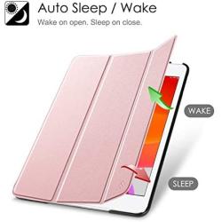 Fintie Case for New iPad 8th Gen (2020) / 7th Generation (2019) 10.2 Inch - Lightweight Slim Shell Standing Hard Back Cover with Auto Wake/Sleep Feature, Rose Gold