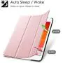 Fintie Case for New iPad 8th Gen (2020) / 7th Generation (2019) 10.2 Inch - Lightweight Slim Shell Standing Hard Back Cover with Auto Wake/Sleep Feature, Rose Gold