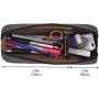 LIHIT LAB Pen Case, 9.4 x 1.8 x 3 inches, Blue (A7552-108) (New Version: 9.4 x 1.8 x 3'', Blue)