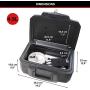 MASTER LOCK Fireproof Security Safe [Fire & Water resistant] [Small] - H0100EURHR0 - For ID papers, Pictures, Small Electronics, Storage Devices
