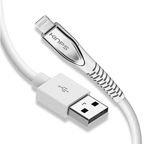 KINPS MFI Certified Lightning Cable 3FT, Upgrade iPhone Charger Cord Compatible with iPhone 12/11/XS Max/XS/XR/X/8 Plus/8/7 Plus/7/6S Plu/6Ss, iPad,(White)