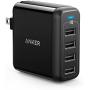 Anker 40W 4-Port USB Wall Charger with Foldable Plug, PowerPort 4 for iPhone XS/XS Max/XR/X/8/7/6/Plus, iPad Pro/Air 2/Mini 4/3, Galaxy/Note/Edge, LG, Nexus, HTC, and More