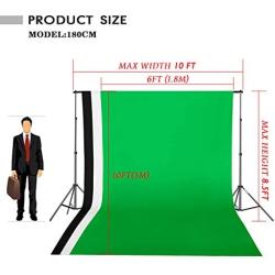 Emart 8.5 x 10 ft Backdrop Support System, Photography Video Studio Lighting Kit Umbrella Softbox Set Continuous Lighting for Photo Studio Product, Portrait and Video Shooting Photography