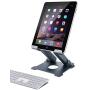 Tablet Stand,KABCON Adjustable Aluminum Tablets(7-13.5 inch) Holder for iPad 2017/2018,iPad Pro,Surface Pro Surface Pro 3 4,FIRD HD 10,Samsung Galaxy Tab E,ASUS Transformer with a Carry Bag-Space Grey