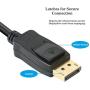 DisplayPort to HDMI 6 Feet Gold-Plated Cable, Avacon Display Port to HDMI Adapter Male to Male Black