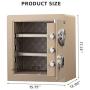 SECUSTAR Home Safe Fingerprint Access Biometric Bigger Steel Security Cabinet Safe Luxury Interior and Laser Cut Door 1.6 Cu Ft Gold