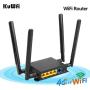 KuWFi 300Mbps 3G 4G LTE Car WiFi Wireless Router Extender Strong Signal Cat6 WiFi Routers with USB Port SIM Card Slot with External Antenna for USA/CA/MX[Not for Verizon]