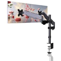 Suptek Dual Monitor Mount Stand-Height Adjustable Gas Spring Monitor Arm Desk Mount for 2 Computer Screens 17 to 27 inches - Each Arm Holds up to 13.2lbs(MD8422)
