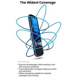Jarvisen Language Translator Device with Unlimited 2-Year Global Data (No WiFi Need) 200+ Countries 95+% Accuracy Instant Real-time Voice Translation & Offline Translation w/Bluetooth & 4G/LTE (Grey)