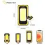 WARSUN Led Work Light, Rechargeable Work Light,Portable Magnetic Work Light, Waterproof LED Solar Flood Lights for Outdoor Camping Hiking Emergency Car Repairing (USB + Solar Charging, Yellow)
