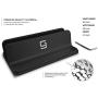 Adjustable Laptop Stand Dock | Compatible with All Laptops | Vertical Modern Aluminum Custom Fit Desktop Space-Saving (Black)
