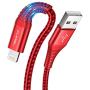 Lightning iPhone Charger Cable 2-Pack 6ft, JSAUX[Apple MFi Certified] Nylon Braided USB Fast Charging Cord Compatible with iPhone X Xs XR / 8/8 Plus / 7/7 Plus / 6 /6S Plus / 5 /5S / iPad(Red)