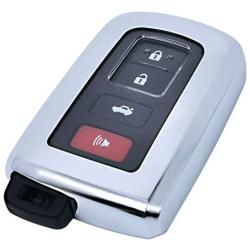 Silver Soft TPU Key Fob Cover Case Remote Protector Holder Glove for 2019 2020 2021 Toyota Tacoma 4Runner 2017 2018 Highlander Sequoia Avalon Camry Corolla RAV4 Land Cruise Prius V C