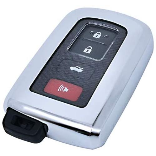 Silver Soft TPU Key Fob Cover Case Remote Protector Holder Glove for 2019 2020 2021 Toyota Tacoma 4Runner 2017 2018 Highlander Sequoia Avalon Camry Corolla RAV4 Land Cruise Prius V C
