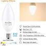 Ascher Classic E12 LED Candelabra Light Bulbs, Equivalent 60W, 550 Lumens, Warm White 2700K, Chandelier Bulb, Non-dimmable, Candelabra Base, Pack of 5